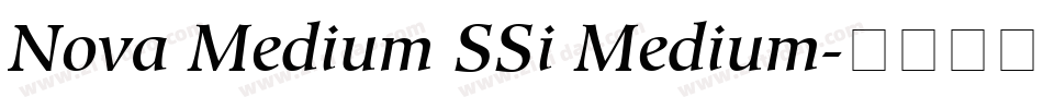 Nova Medium SSi Medium字体转换